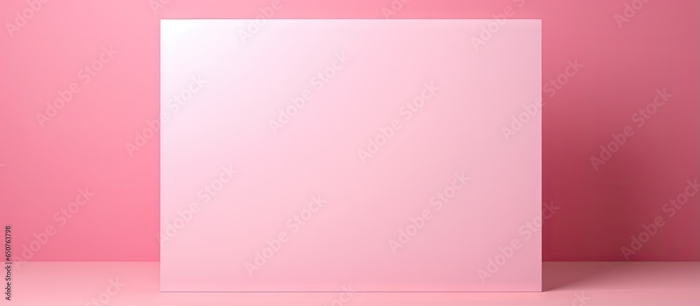 Pink 3d sign isolated on a isolated pastel background Copy space with ...
