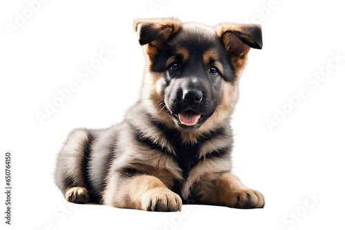 Cute Joyful brown German Shepherd Puppy (PNG 9600x6400)