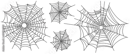 Obraz Vector Set of spider web on white
