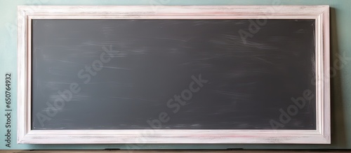Photo Three wooden picture frames used as chalkboard blackboards with todays specials