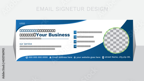 Email signature template design bundle. Corporate mail business email signature vector.