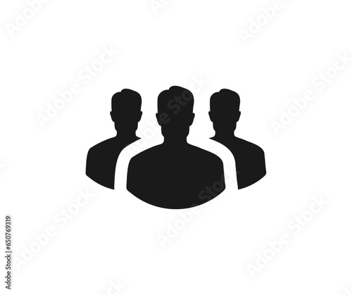 Group of people or group of users icon design. Friends flat icon for apps and websites vector design and illustration.


