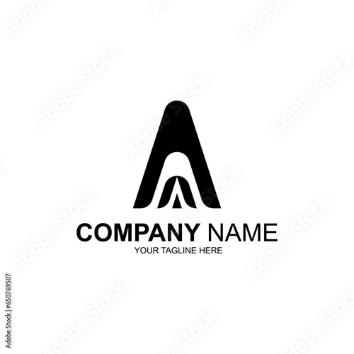 Luxury triangle logo.letter a logo. Bridge aisle logo.