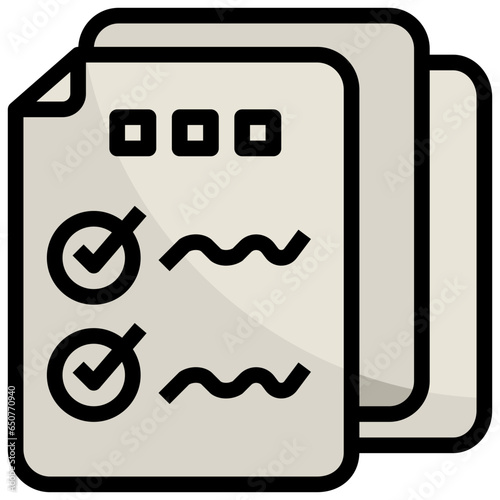 Requirements filled outline icon,linear,outline,graphic,illustration