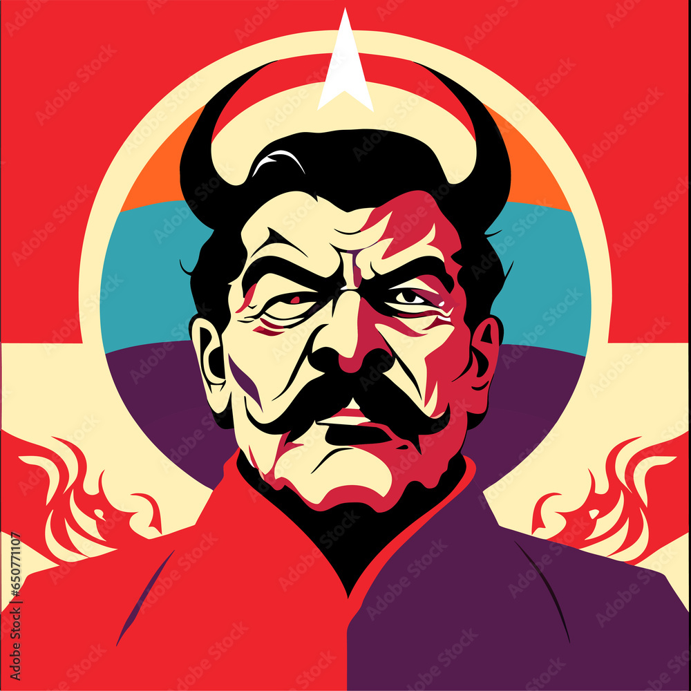 Fototapeta premium devil stalin, Generative AI