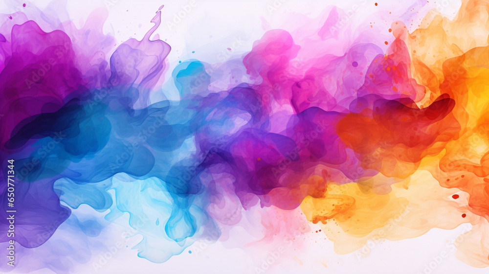 Dynamic Watercolor Splashes Creating a Vibrant Atmosphere, Abstract, Background, watercolor style