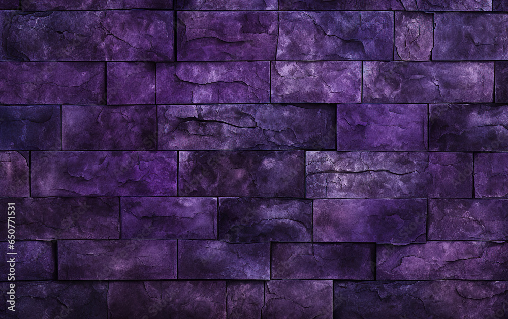Seamless texture background in the shape of bricks in purple tones ...