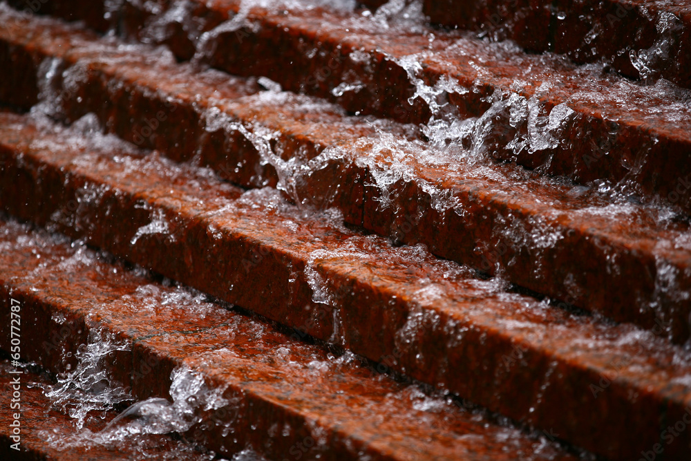 Fototapeta premium Fast Water over Steps