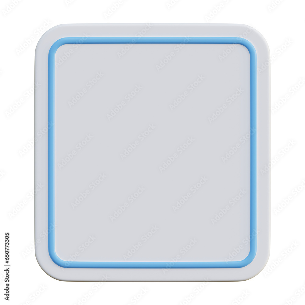 Square shape with frame For designing infographics, 3D renders Square shape with frame For designing infographics, 3D renders