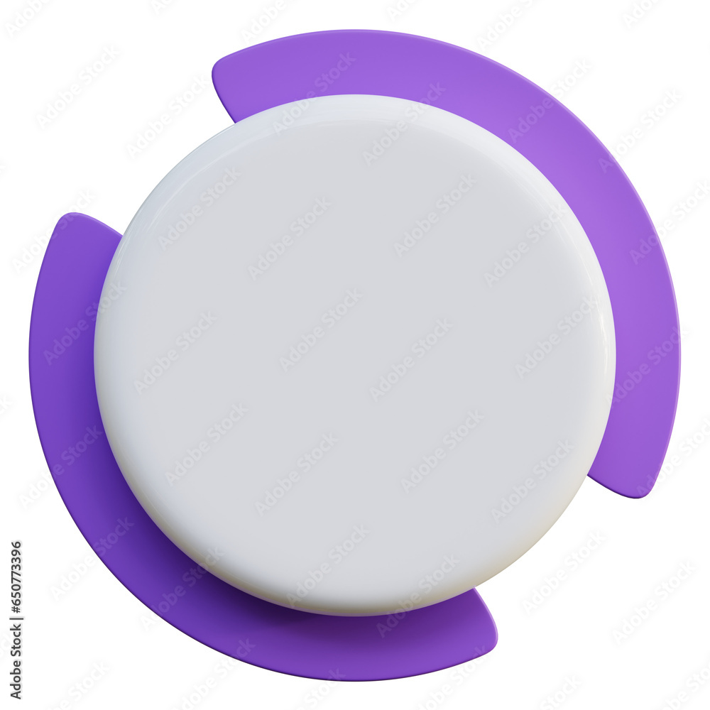 Circle shape for infographic design, 3D render. Circle shape for infographic design, 3D render.