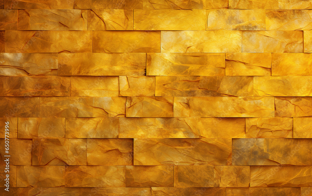 Seamless texture background in the form of bricks in yellow-orange tones. Perfect structure in yellow brick, exceptionally solid red orange for texture.