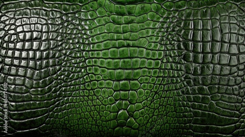 Close-up of crocodile leather texture print background. Reptile skin backdrop for fashion, textile, print, banner © eireenz