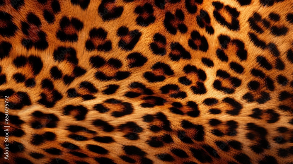 Close-up of leopard fur print background. Animal skin backdrop for fashion, textile, print, banner Close-up of leopard fur print background. Animal skin backdrop for fashion, textile, print, banner