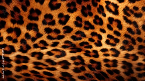 Close-up of leopard fur print background. Animal skin backdrop for fashion  textile  print  banner