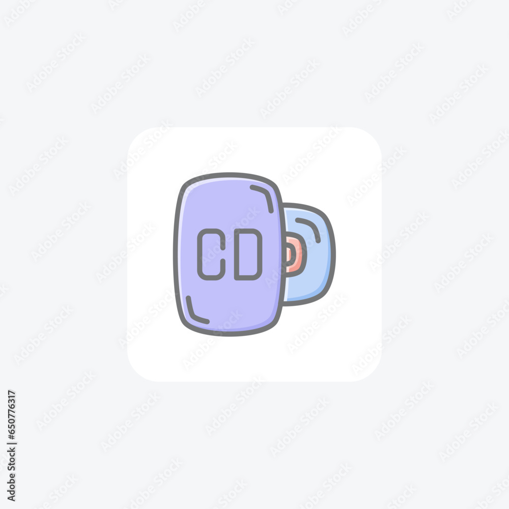 CD Cover Computer Hardware, Computer Component Awesome Lineal Color Icon CD Cover Computer Hardware, Computer Component Awesome Lineal Color Icon