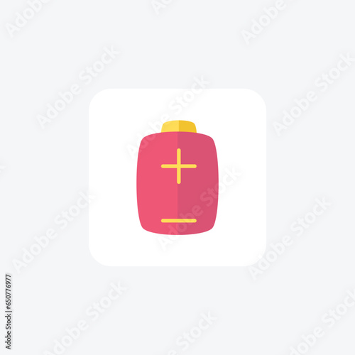Battery Computer Hardware, Computer Component  Flat Color Icon