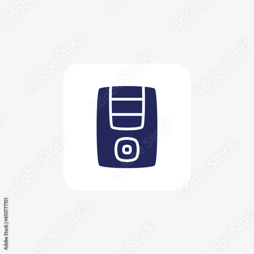 PC Computer Hardware, Computer Component  Glyph Filled Icon
