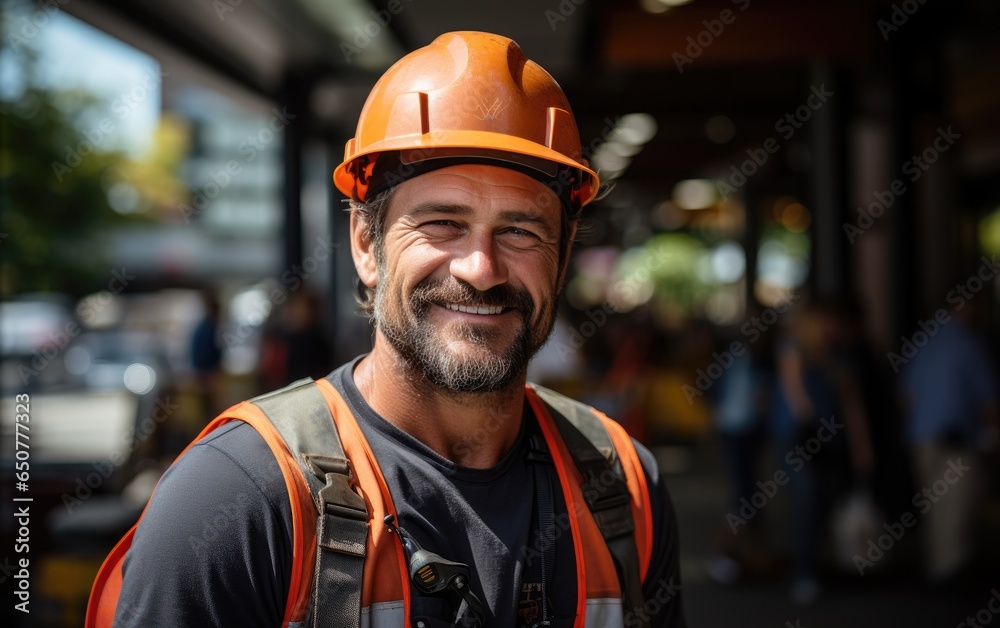 Portrait of a Skilled Construction worker. Generative AI Portrait of a Skilled Construction worker. Generative AI