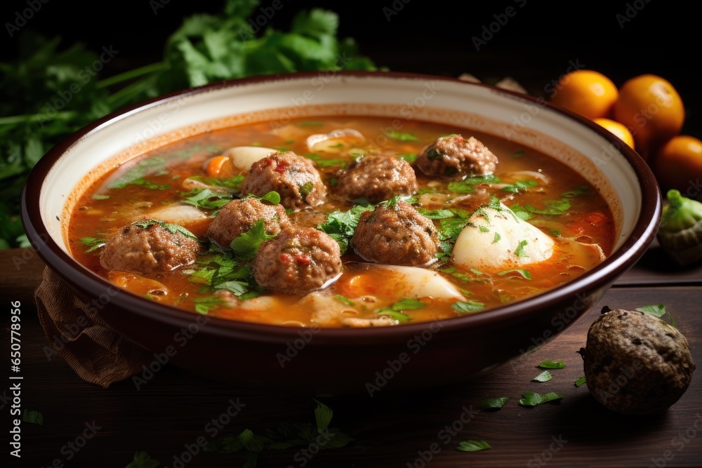 Vegetable soup with meatballs Vegetable soup with meatballs