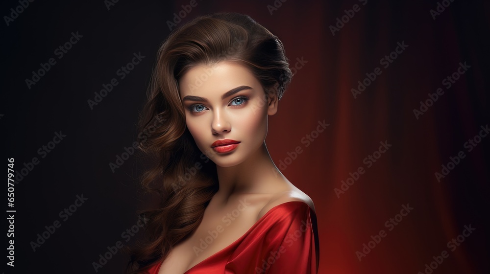 beauty portrait of a girl exudes confidence. Use it to promote makeup, skincare, and the essence of natural beauty. beauty portrait of a girl exudes confidence. Use it to promote makeup, skincare, and the essence of natural beauty.