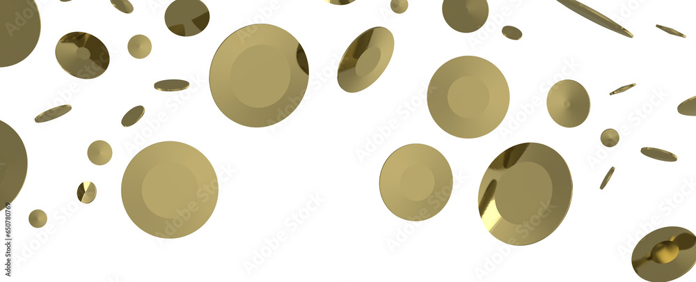 Gilded Festivity: Brilliant 3D Illustration Showcasing a Shower of Gold Confetti Gilded Festivity: Brilliant 3D Illustration Showcasing a Shower of Gold Confetti