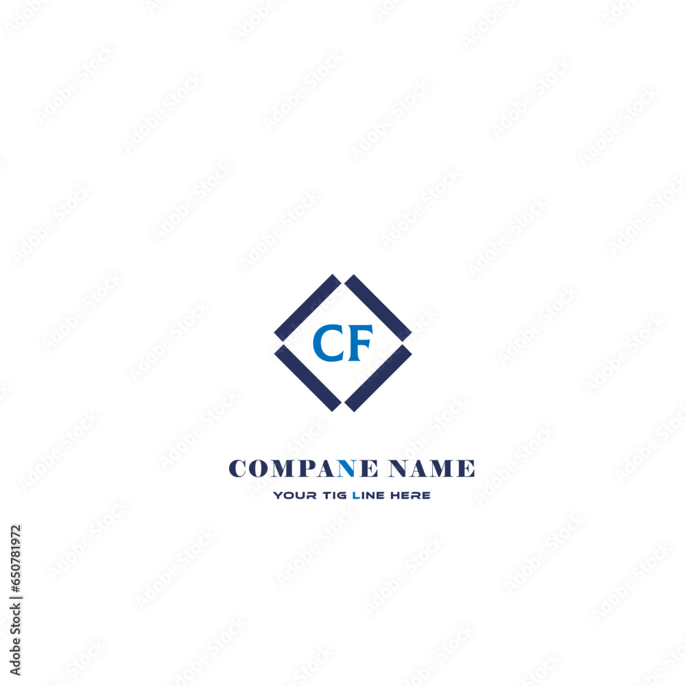 Fototapeta premium CF letter logo creative design with vector graphic, CF simple and modern logo in triangle shape. CF Monogram logo design for entrepreneur and business.