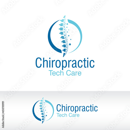 chiropractic logo design vector template, spine logo, physiotherapy logo design