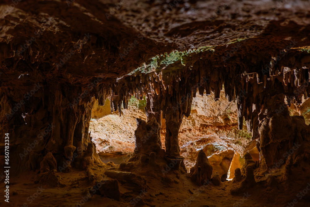 Obraz premium The cave of Can Marçà is the most famous cave on the island of Ibiza island, Spain