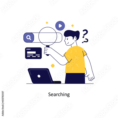 Searching Flat Style Design Vector illustration. Stock illustration