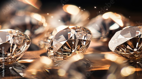 close-up  diamonds reveal their inner brilliance  with reflections that speak of luxury and the finest craftsmanship