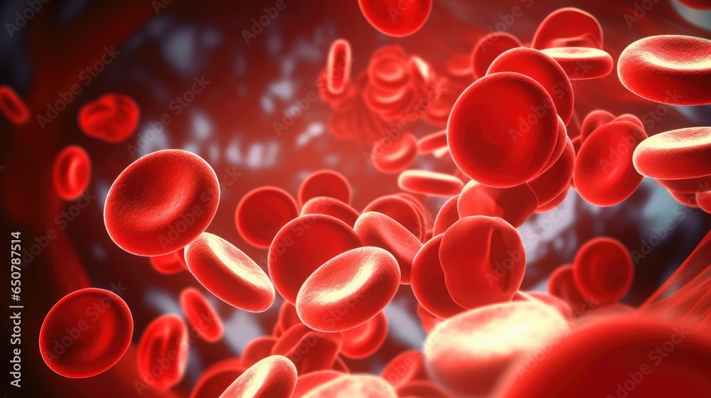 hemoglobin cells floating in blood