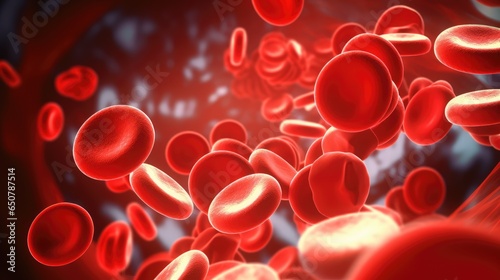 hemoglobin cells floating in blood
