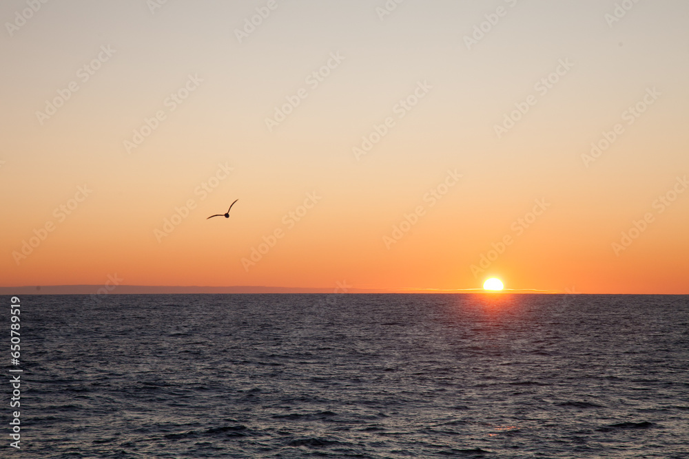 sunset on the sea