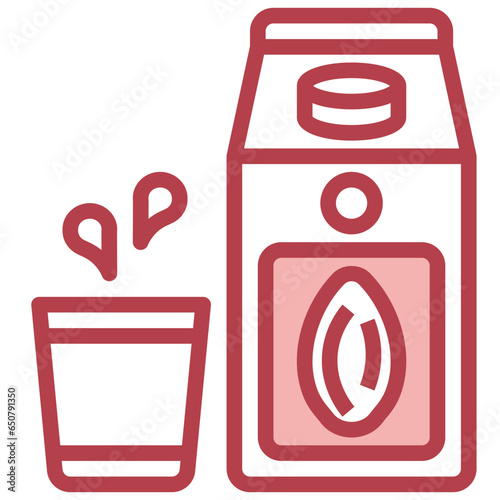 Almond milk filled outline icon,linear,outline,graphic,illustration