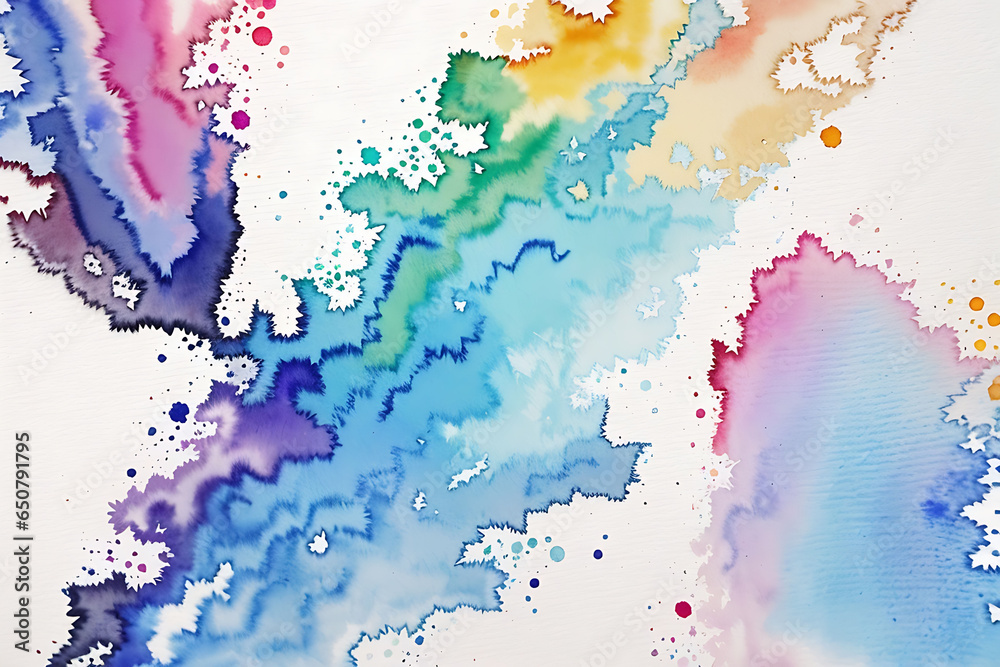 Obraz premium Blend different watercolor inks to create a soft, flowing background