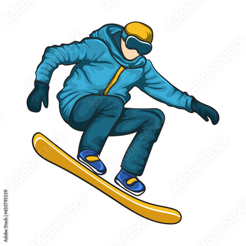 winter sport snowboarding vector design illustration