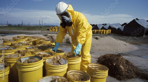 Chemical waste disposal in an illegal dumping site