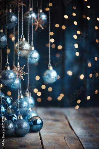 Cozy blue winter background