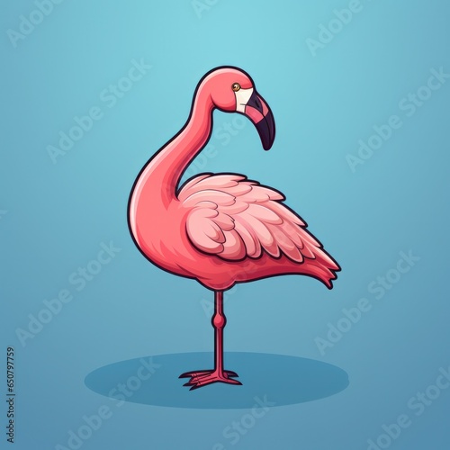 Cartoon flamingo illustration