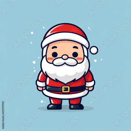 Cute Santa Claus cartoon character