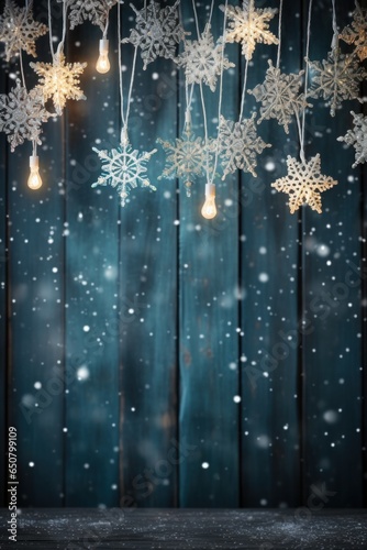 Cozy blue winter background