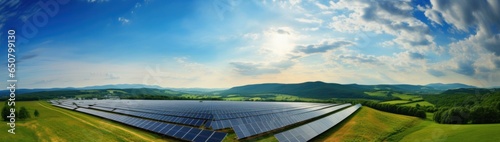 Sun panels in the field