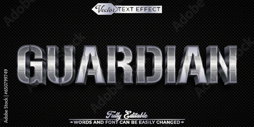 Gray Guardian Editable Text Effect Template photo