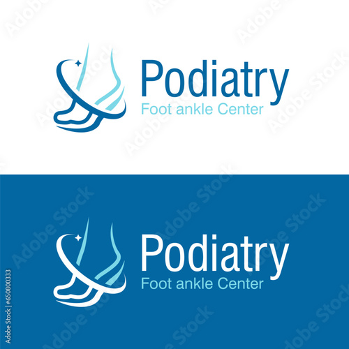 podiatry logo design vector icon symbol template