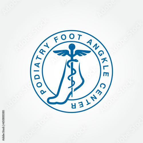 podiatry logo design vector icon symbol template