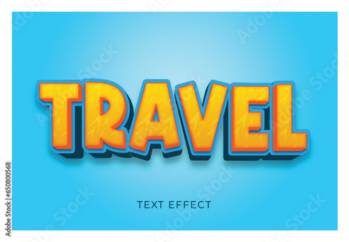 Travel 3d text effect