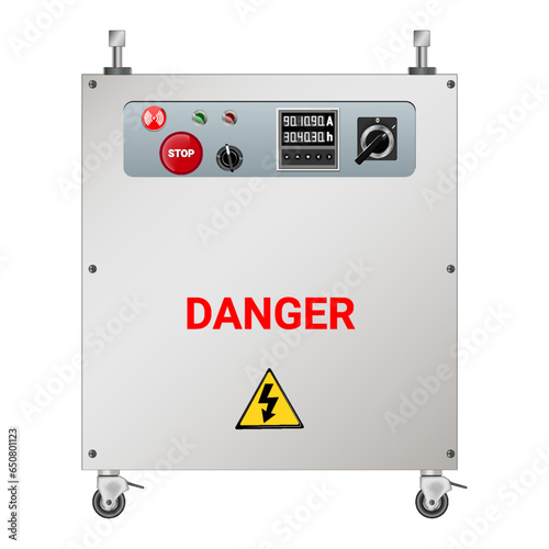 Oxygen production station. Production control panel.Isometric.