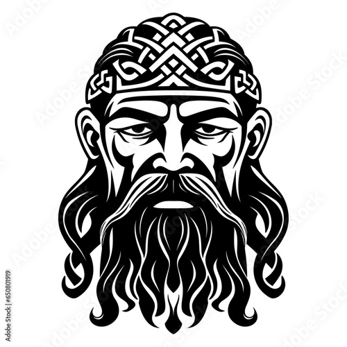 Viking man in celtic knot style 