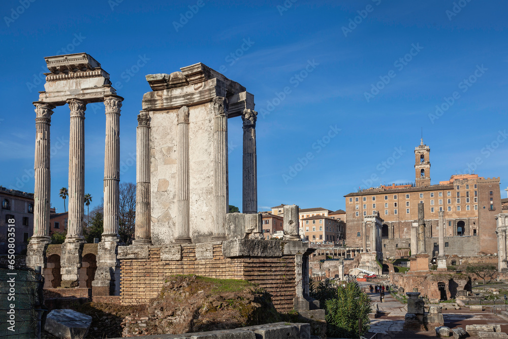 Temple of Vesta on Roman Forum in Rome, Italy