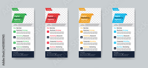 Modern creative corporate business dl flyer or rack card layout concept background flyer brochure cover template for grow up your business to the next level